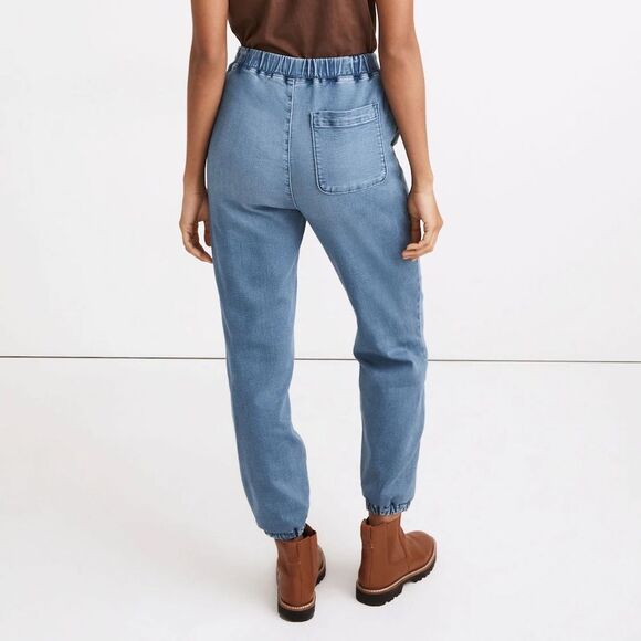 Madewell Sweatpant Jeans Nealy Medium Wash Size XS Slouchy Relaxed Jogger Jeans - Picture 6 of 14